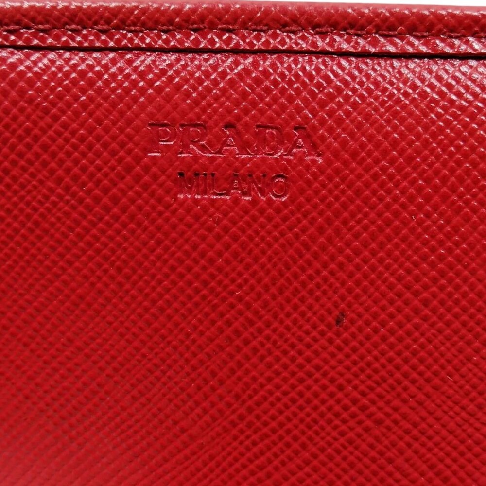 804221BH (L3) Prada Wallet Long Red Leather - Picture 9 of 10